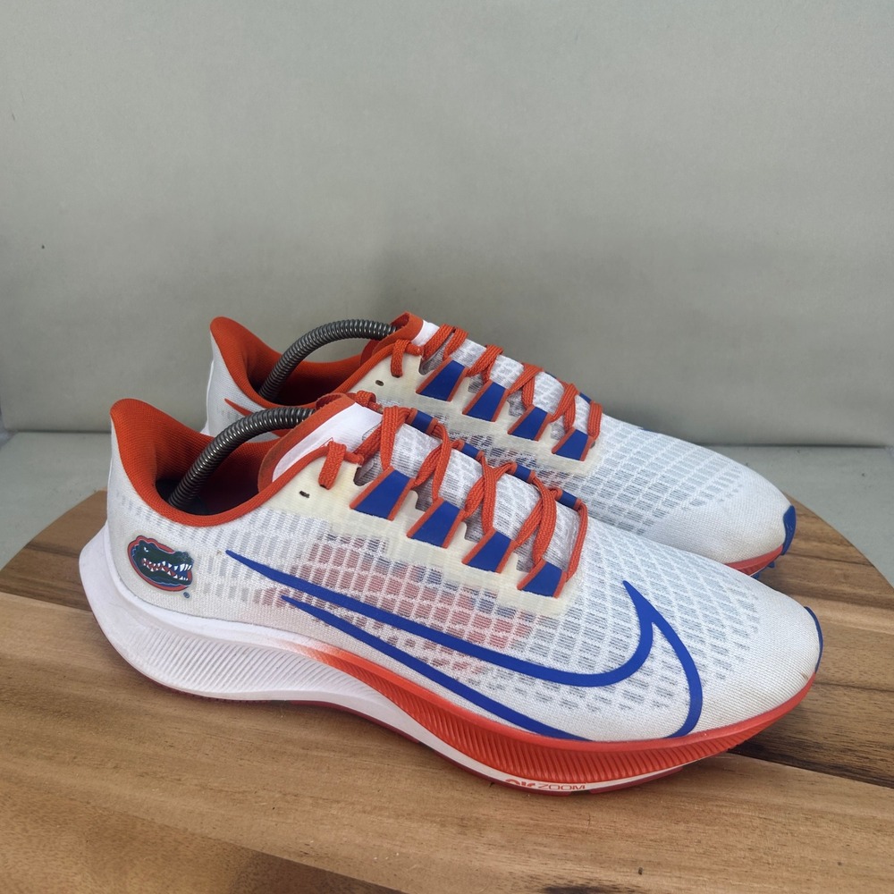 Nike Air Zoom Pegasus 37 Florida Gators White Orange Blue CZ5380-100 Mens 10.5